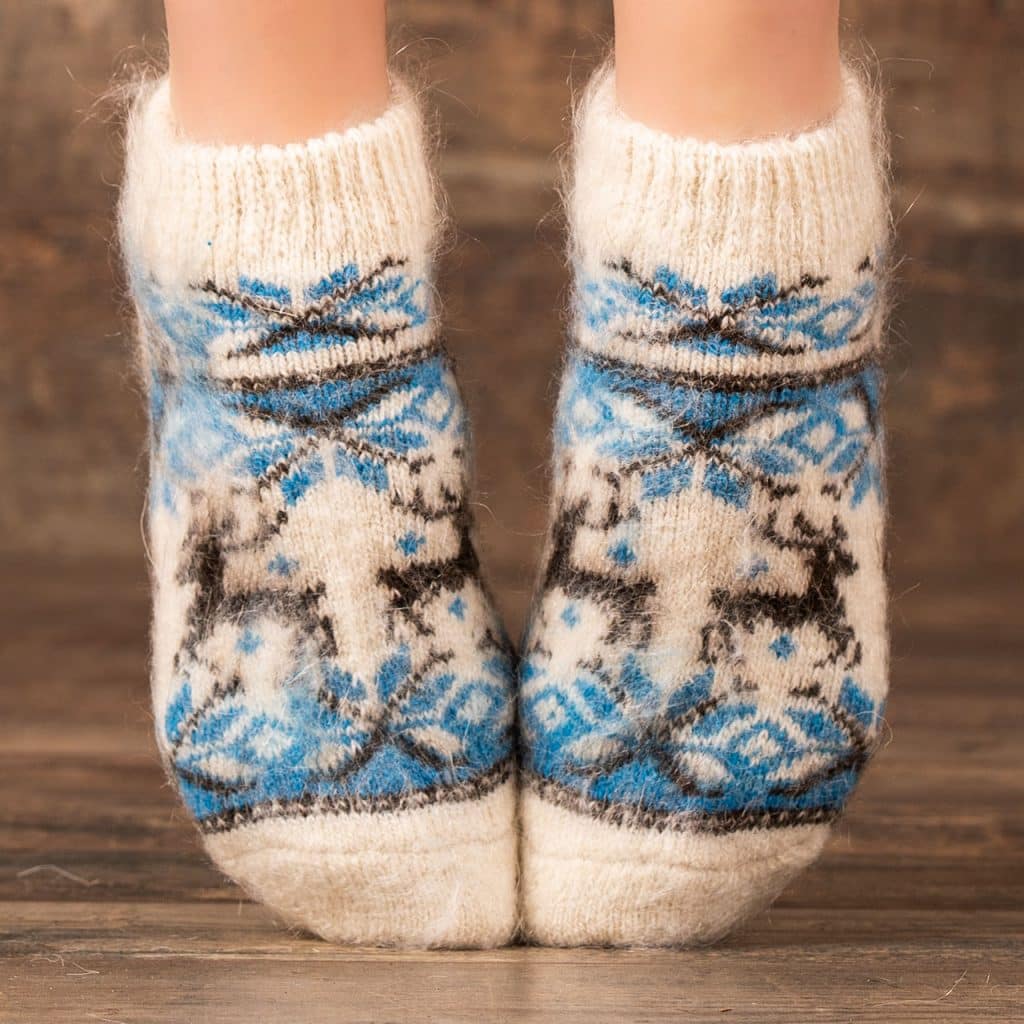 Sneaker Socken aus Ziegenwolle - Aznakaeva