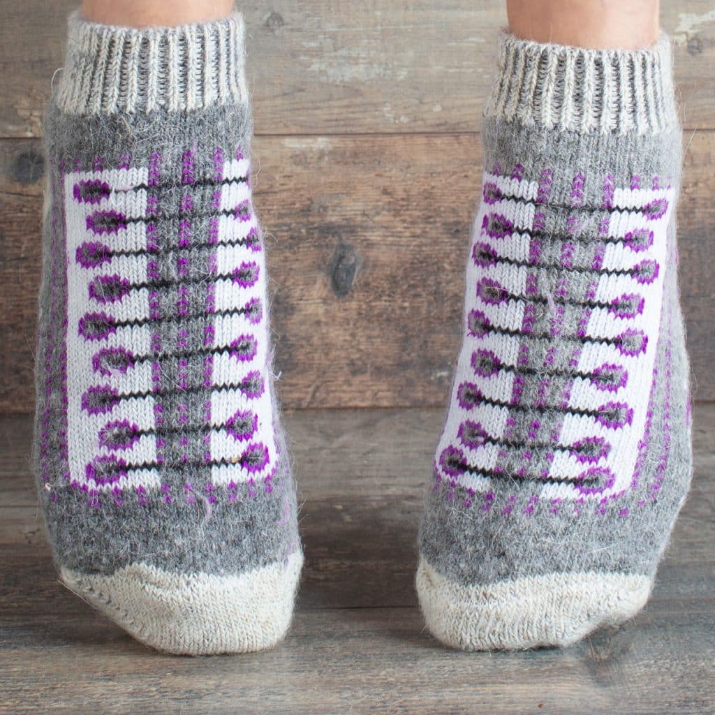 Sneaker-Socken aus Wolle - Baba