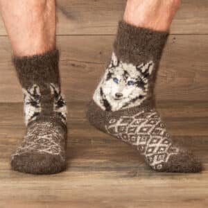 Socken aus Ziegenwolle - Husky