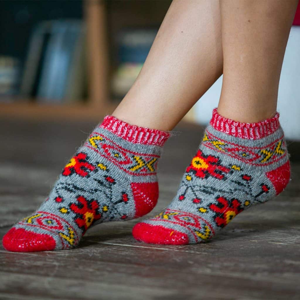 Sneaker-Socken aus Wolle - Klubnika