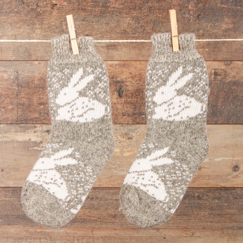 Kindersocken aus Wolle - Krolik