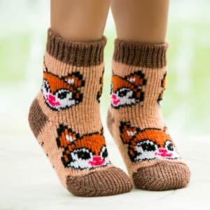 Kindersocken aus Wolle - Lisyonok