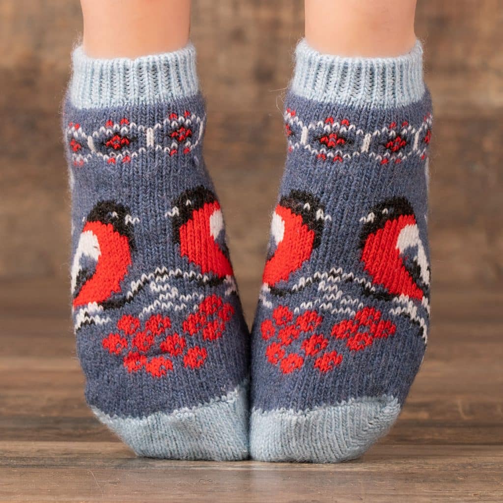 Sneaker-Socken aus Wolle - Lulyushka