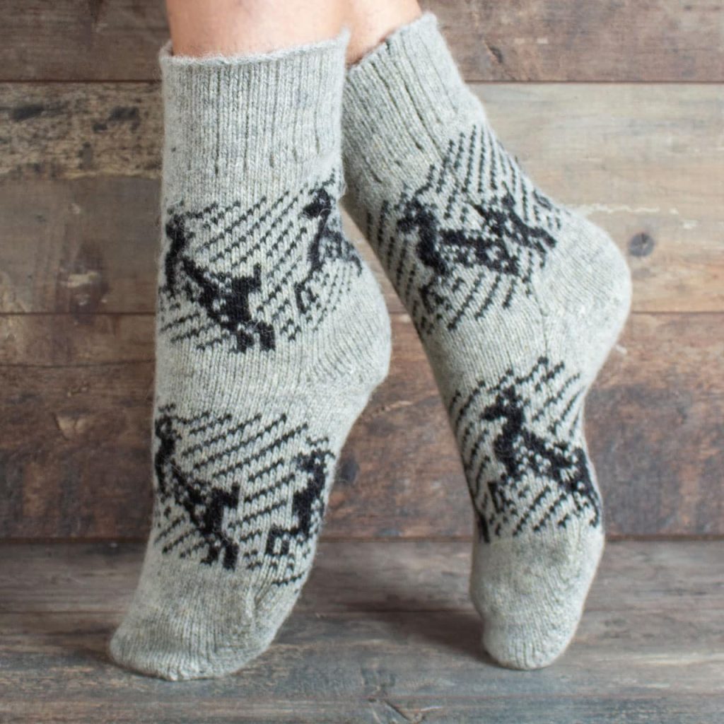 Socken aus Wolle - Oktyabrina