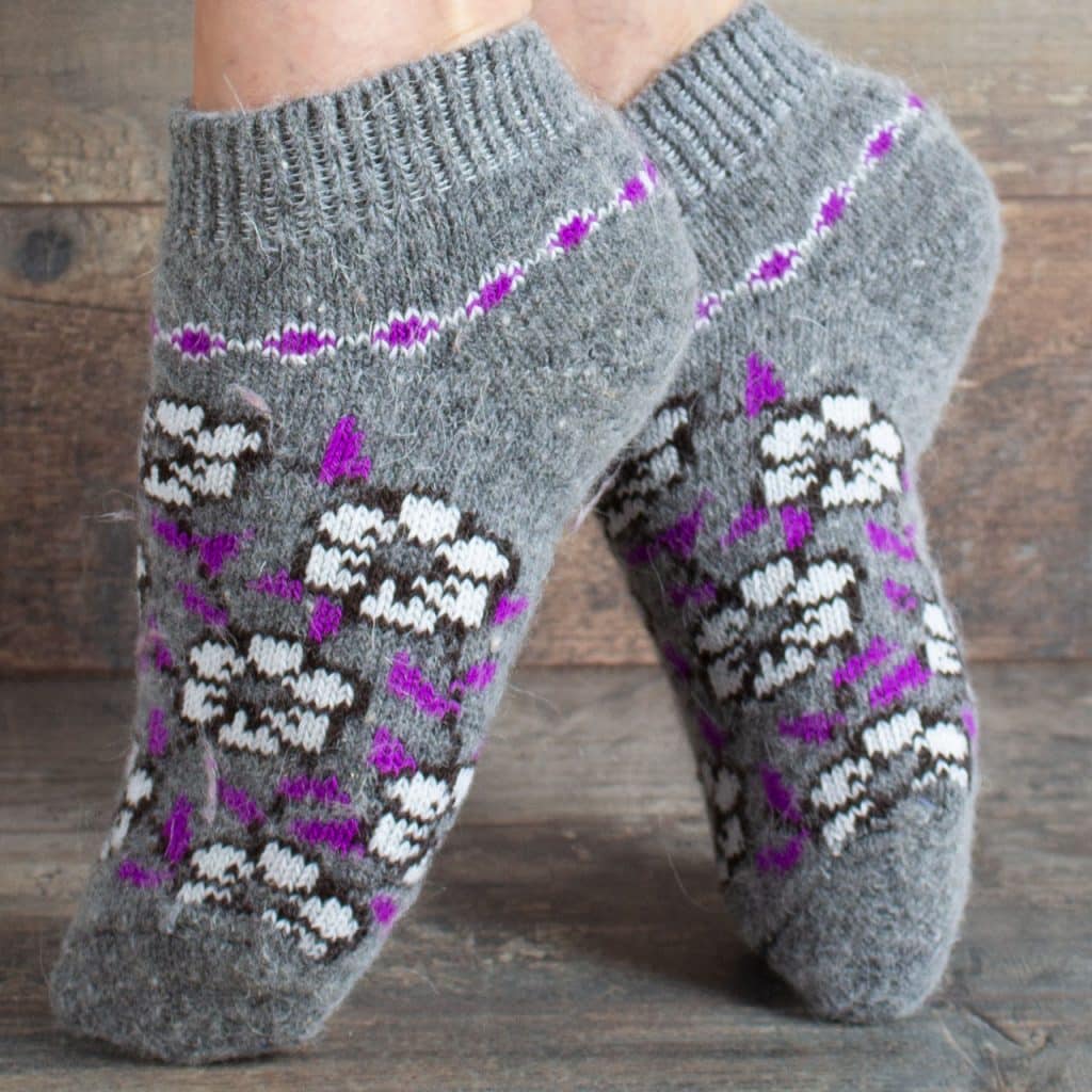 Sneaker-Socken aus Wolle - Polyanka