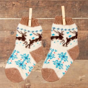 Kindersocken aus Wolle - Poprigushka