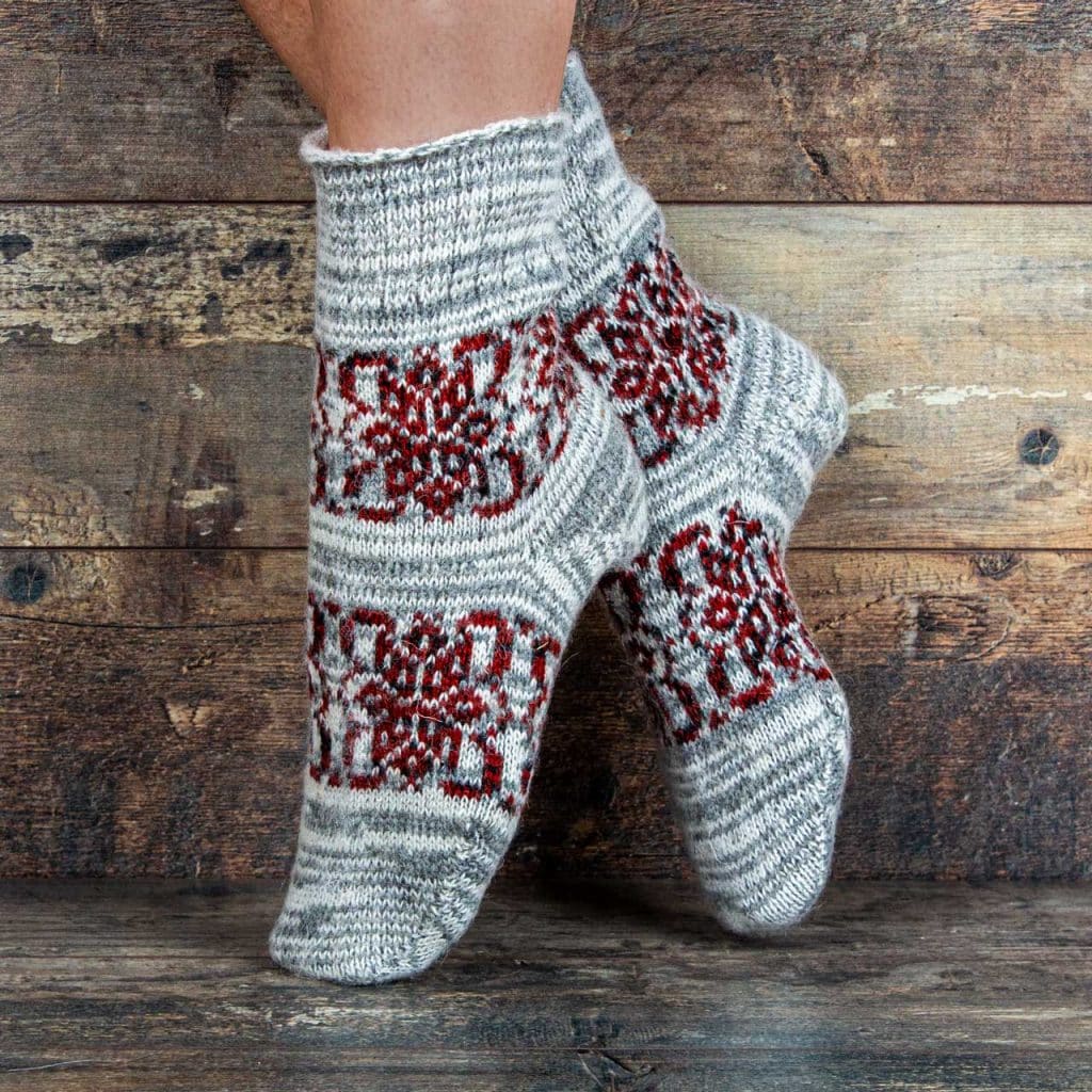 Socken aus Wolle - Ptaschka
