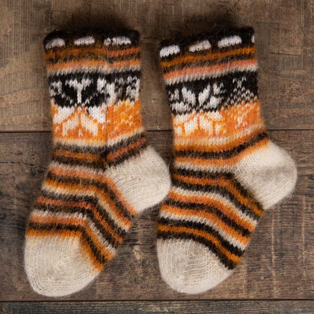 Kindersocken aus Ziegenwolle - Sinochek