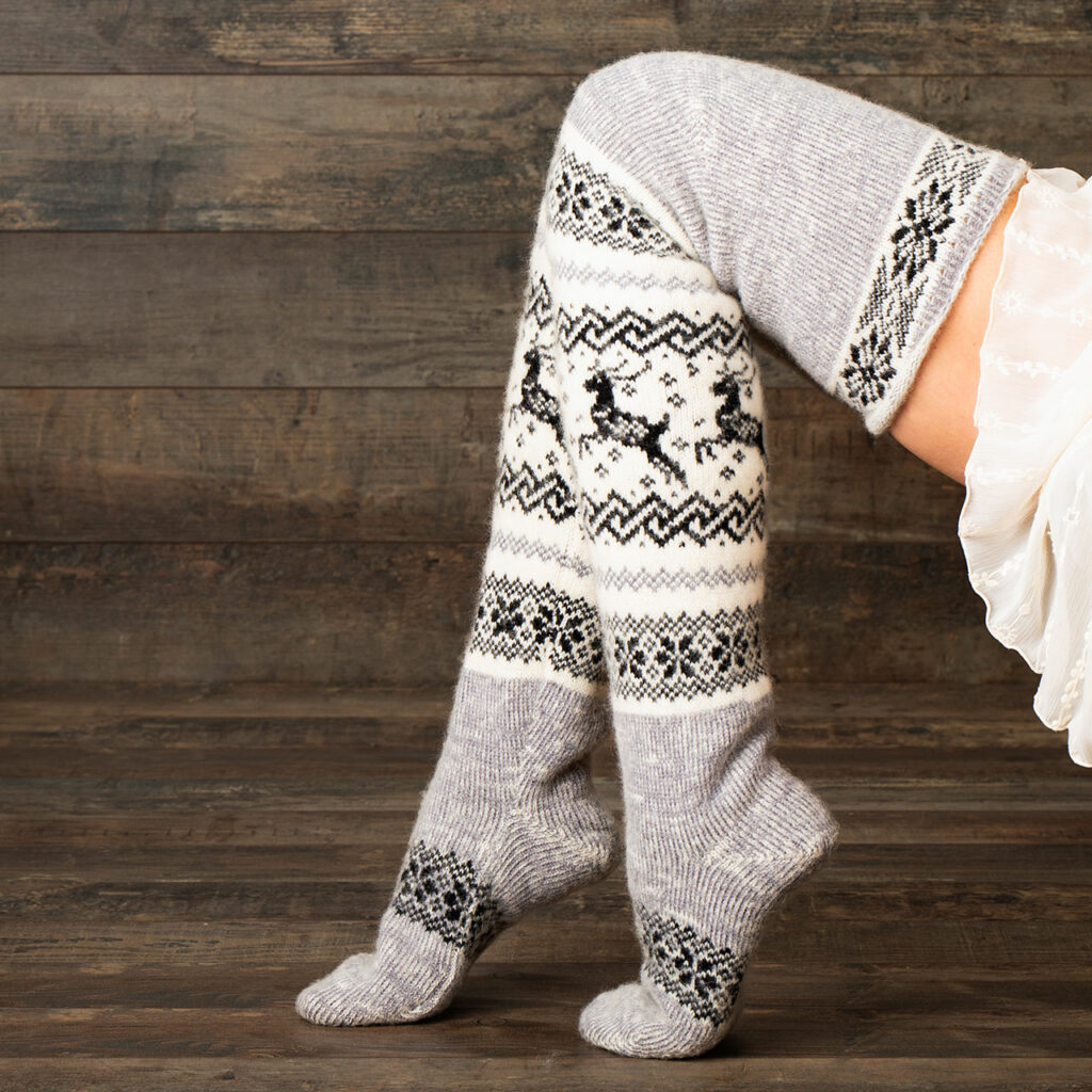 Overknee-Socken aus Wolle - Zhenya